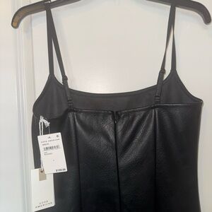 *NEW* Good American Black Leather Dress